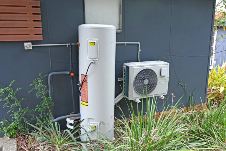 Installed Hot Water System in The Backyard